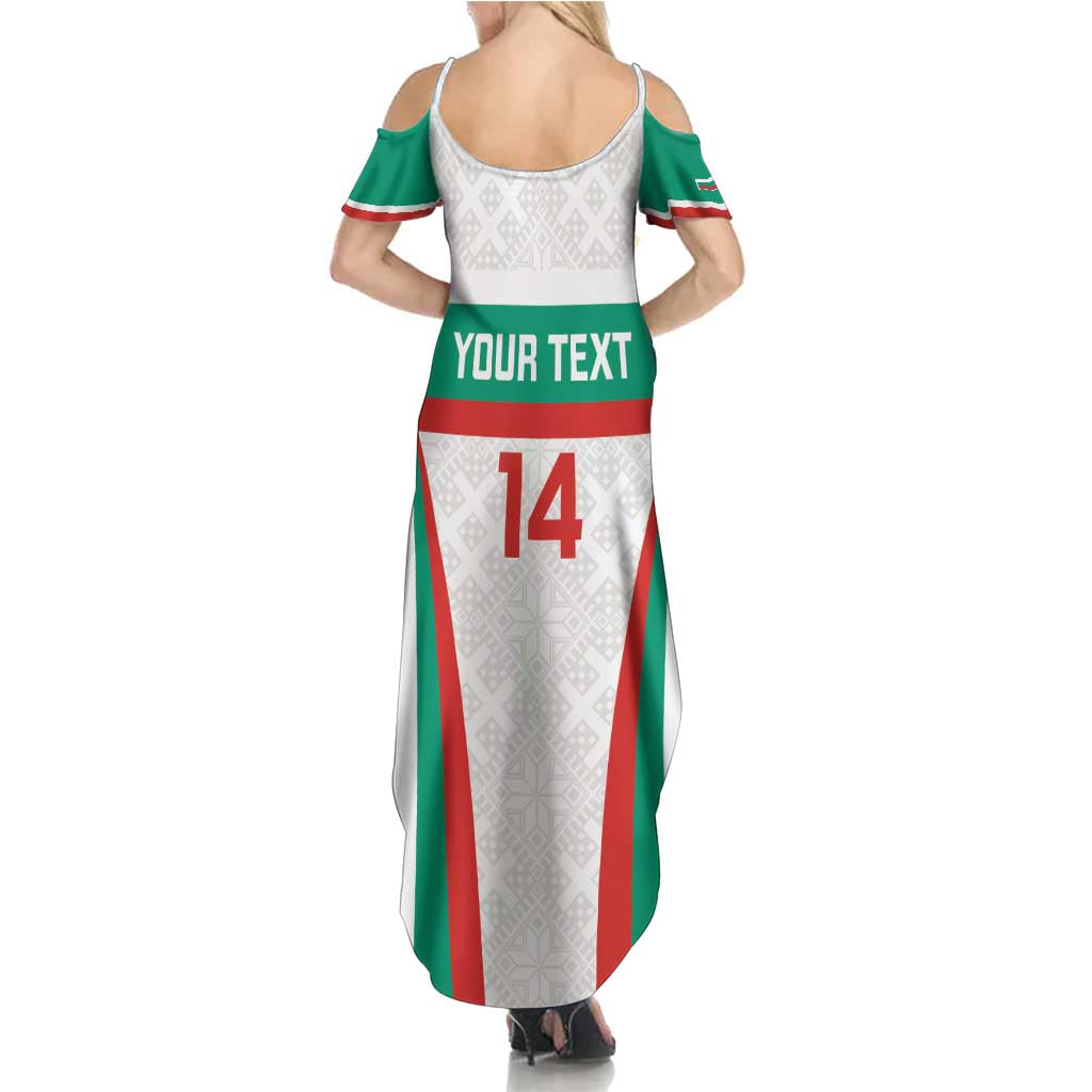 Custom Bulgaria Football Family Matching Summer Maxi Dress and Hawaiian Shirt Bulgarian Pattern Sporty Style