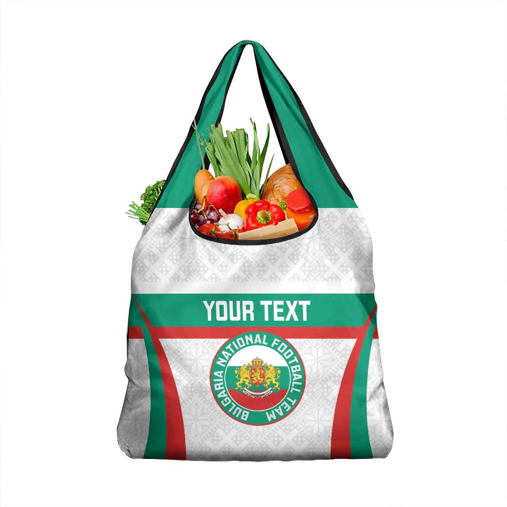Custom Bulgaria Football Grocery Bag Bulgarian Pattern Sporty Style