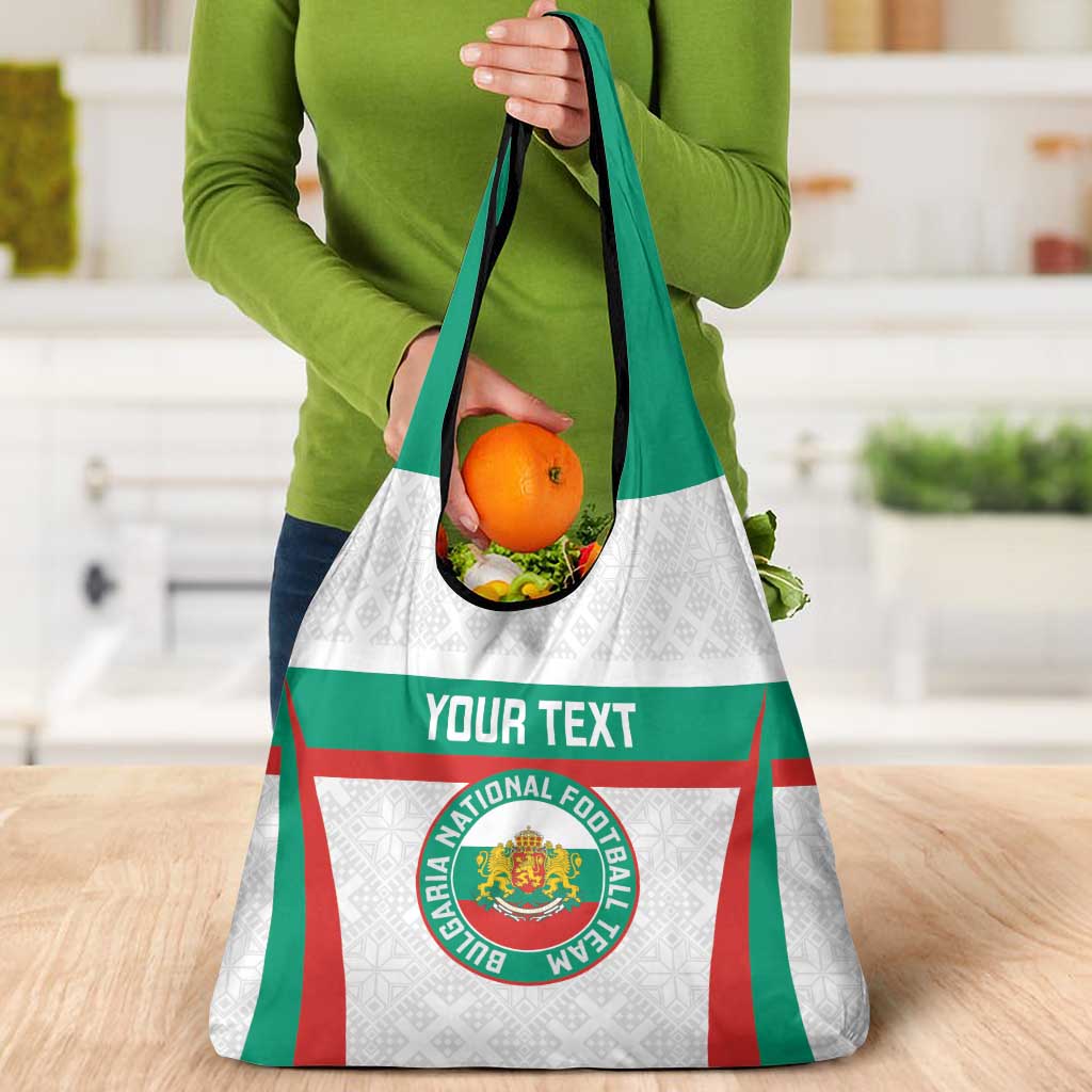 Custom Bulgaria Football Grocery Bag Bulgarian Pattern Sporty Style