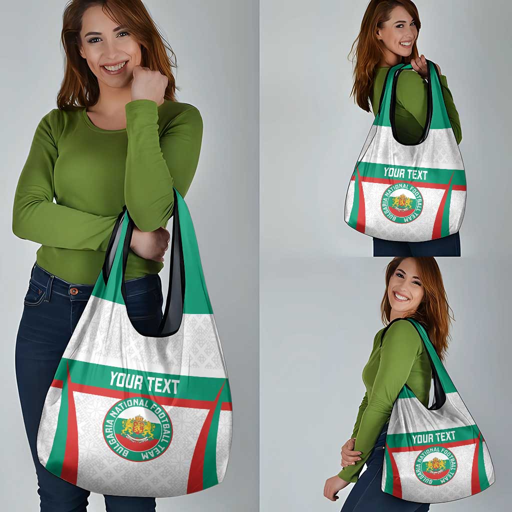 Custom Bulgaria Football Grocery Bag Bulgarian Pattern Sporty Style