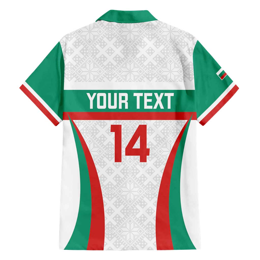 Custom Bulgaria Football Hawaiian Shirt Bulgarian Pattern Sporty Style