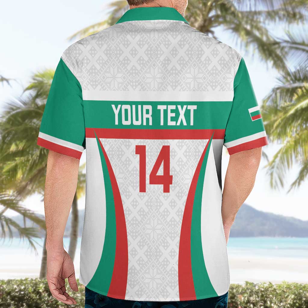 Custom Bulgaria Football Hawaiian Shirt Bulgarian Pattern Sporty Style