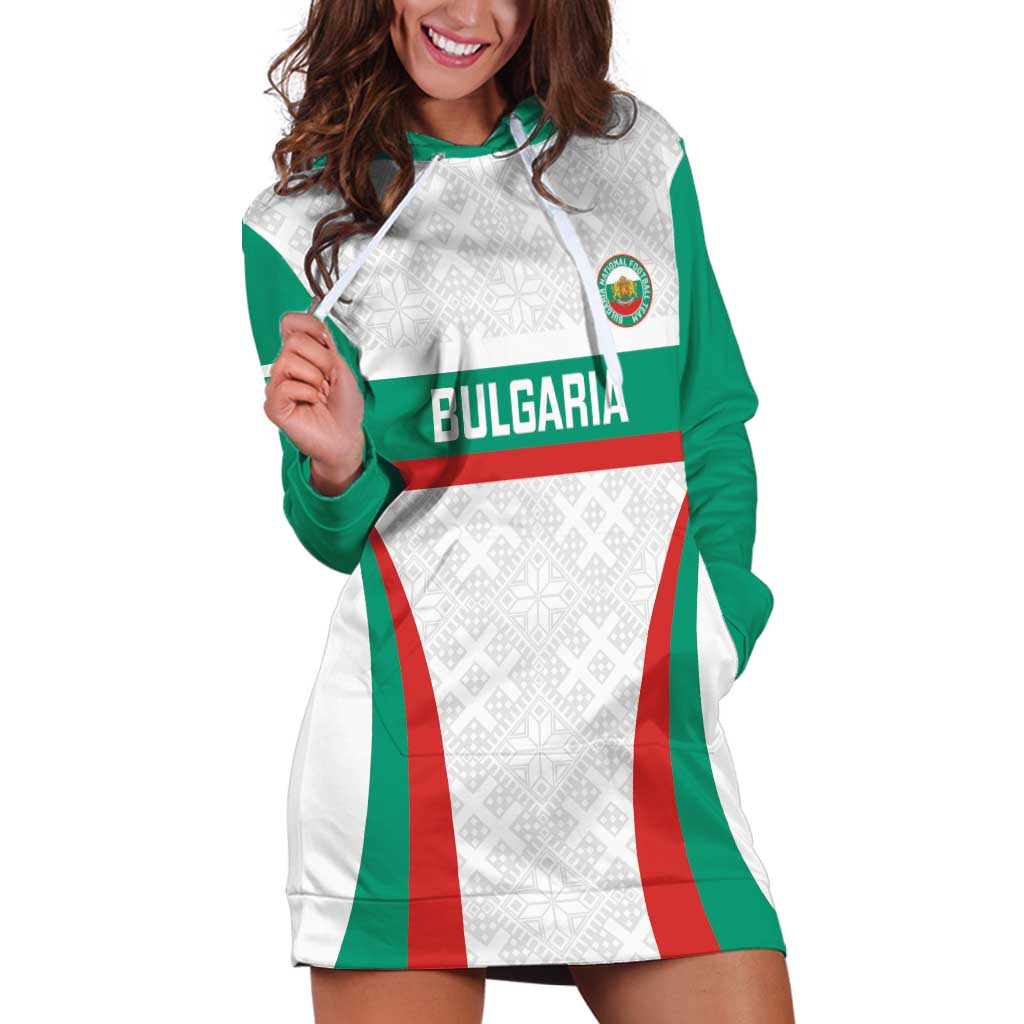 Custom Bulgaria Football Hoodie Dress Bulgarian Pattern Sporty Style