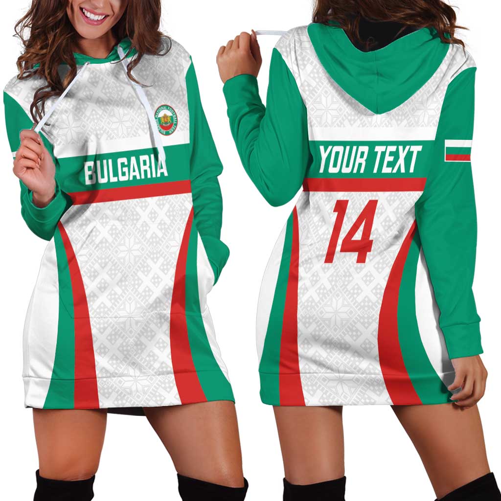 Custom Bulgaria Football Hoodie Dress Bulgarian Pattern Sporty Style