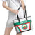 Custom Bulgaria Football Leather Tote Bag Bulgarian Pattern Sporty Style