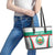 Custom Bulgaria Football Leather Tote Bag Bulgarian Pattern Sporty Style