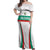 Custom Bulgaria Football Off Shoulder Maxi Dress Bulgarian Pattern Sporty Style