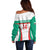 Custom Bulgaria Football Off Shoulder Sweater Bulgarian Pattern Sporty Style