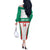 Custom Bulgaria Football Off The Shoulder Long Sleeve Dress Bulgarian Pattern Sporty Style
