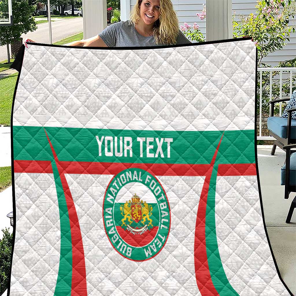 Custom Bulgaria Football Quilt Bulgarian Pattern Sporty Style