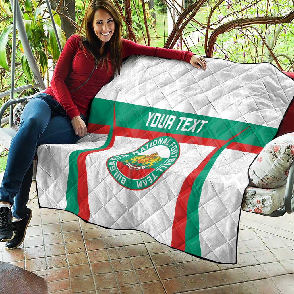 Custom Bulgaria Football Quilt Bulgarian Pattern Sporty Style