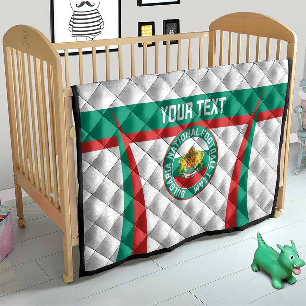 Custom Bulgaria Football Quilt Bulgarian Pattern Sporty Style
