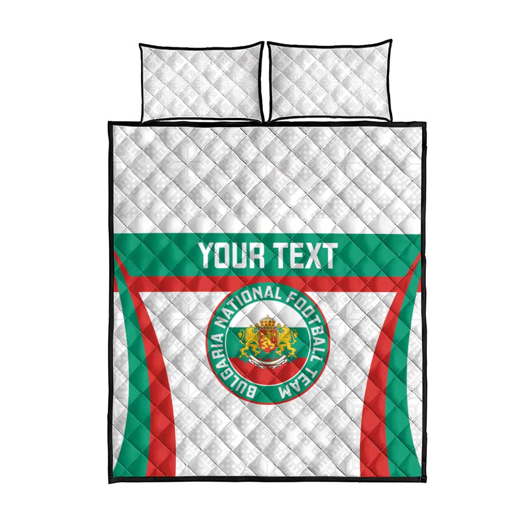 Custom Bulgaria Football Quilt Bed Set Bulgarian Pattern Sporty Style
