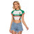 Custom Bulgaria Football Raglan Cropped T Shirt Bulgarian Pattern Sporty Style