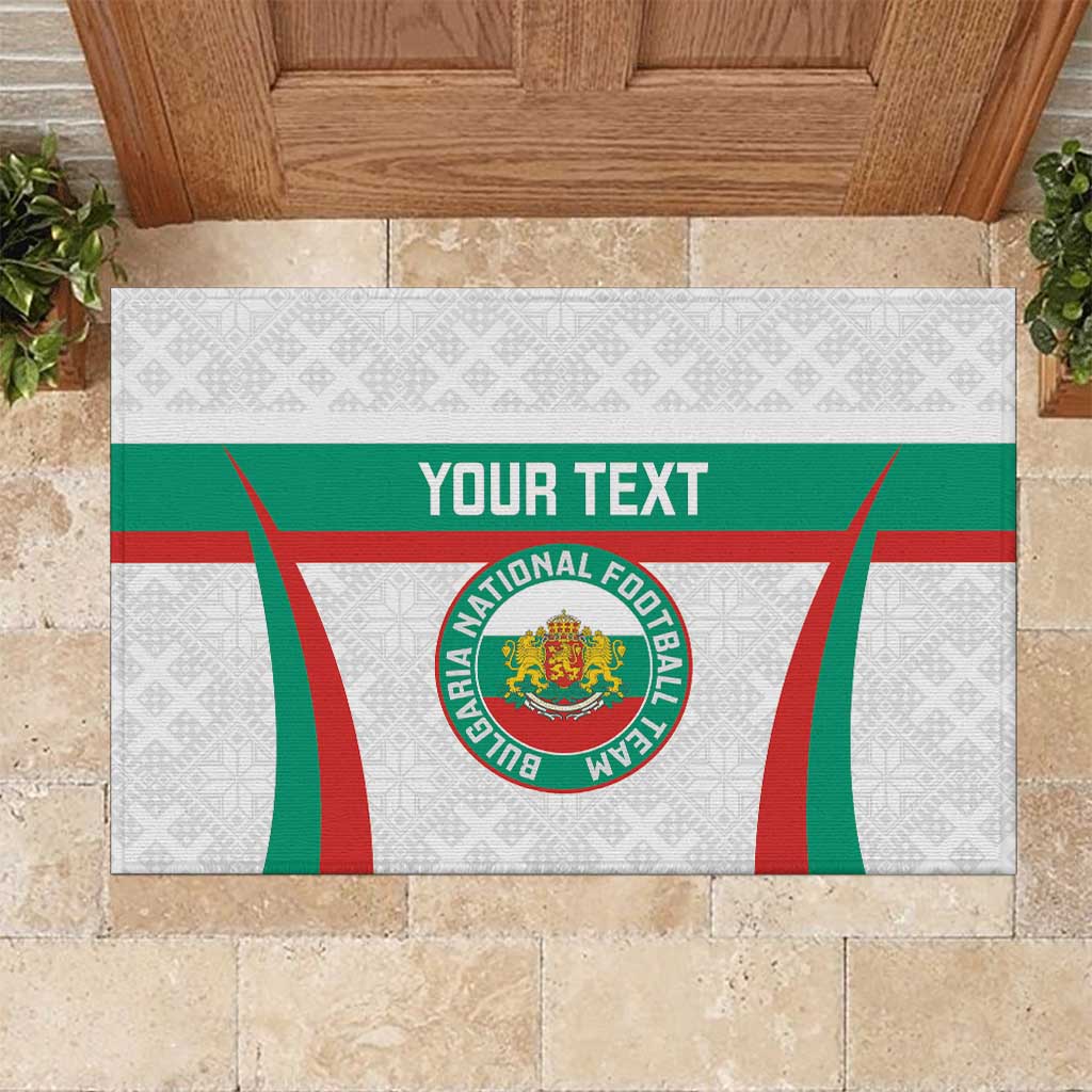 Custom Bulgaria Football Rubber Doormat Bulgarian Pattern Sporty Style