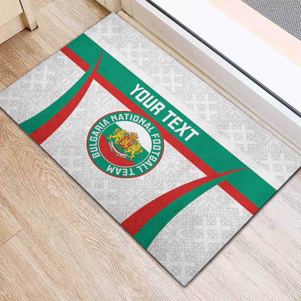 Custom Bulgaria Football Rubber Doormat Bulgarian Pattern Sporty Style