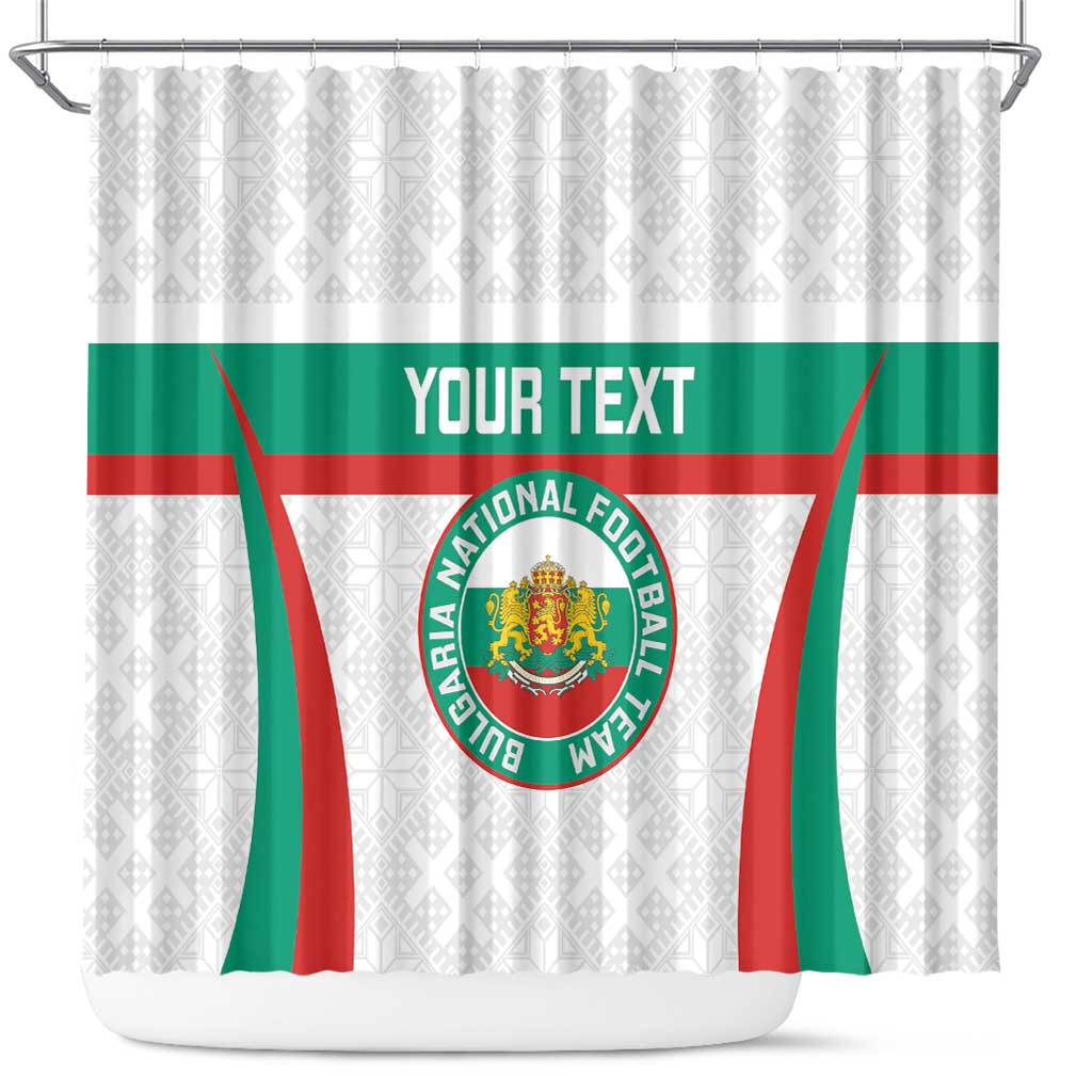 Custom Bulgaria Football Shower Curtain Bulgarian Pattern Sporty Style