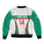 Custom Bulgaria Football Sleeve Zip Bomber Jacket Bulgarian Pattern Sporty Style