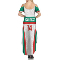Custom Bulgaria Football Summer Maxi Dress Bulgarian Pattern Sporty Style