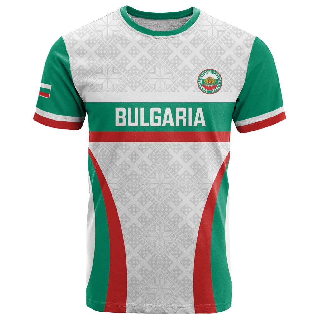 Custom Bulgaria Football T Shirt Bulgarian Pattern Sporty Style