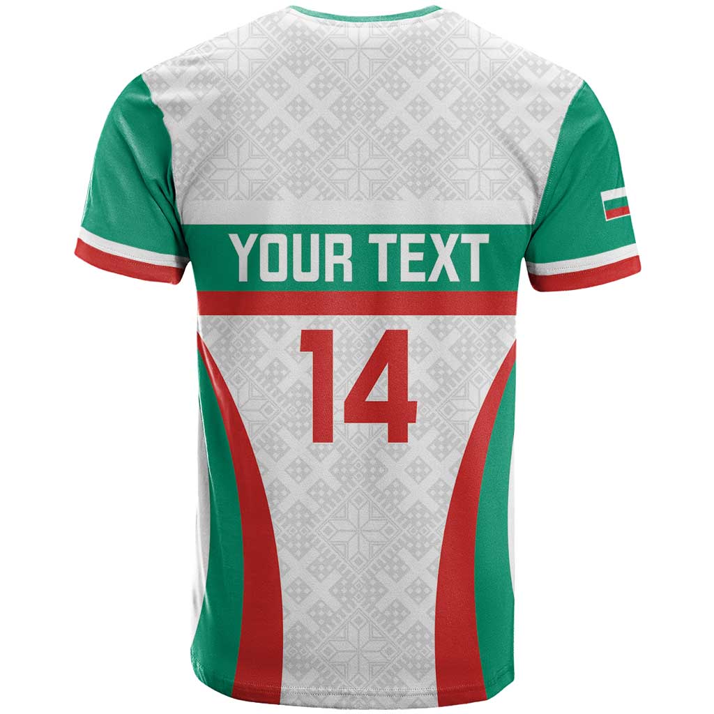 Custom Bulgaria Football T Shirt Bulgarian Pattern Sporty Style