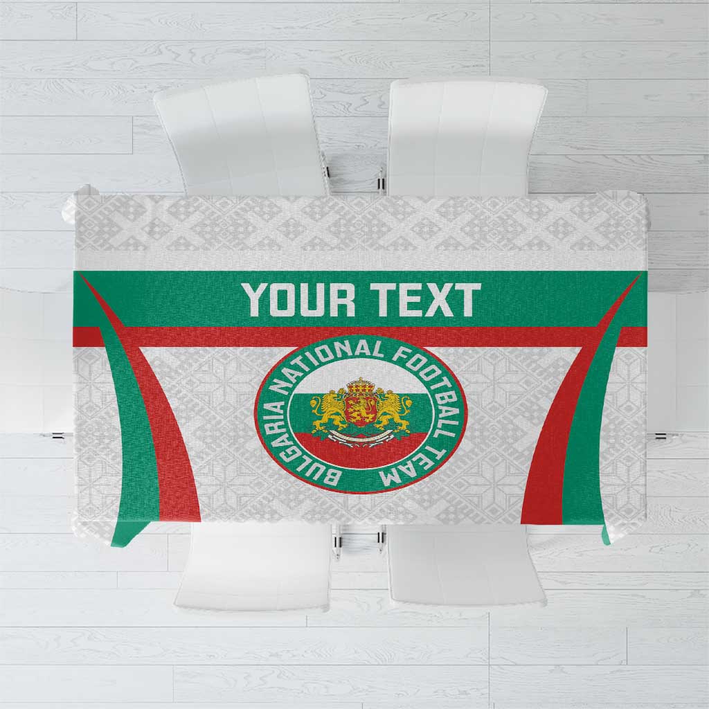 Custom Bulgaria Football Tablecloth Bulgarian Pattern Sporty Style