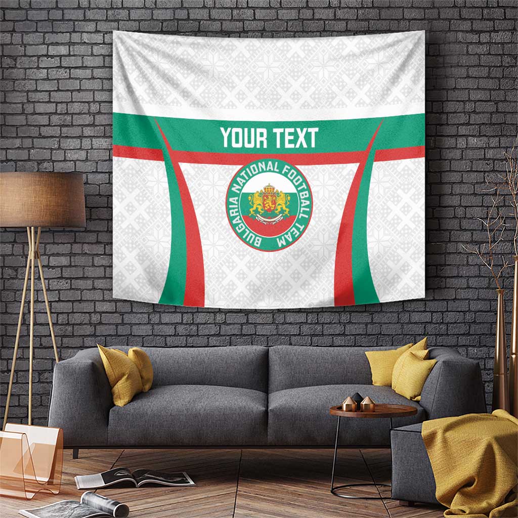 Custom Bulgaria Football Tapestry Bulgarian Pattern Sporty Style