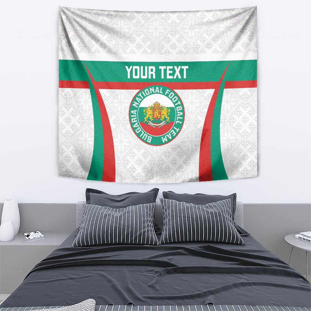 Custom Bulgaria Football Tapestry Bulgarian Pattern Sporty Style