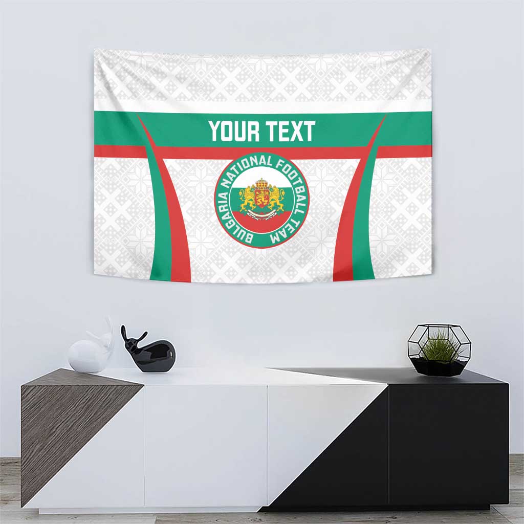 Custom Bulgaria Football Tapestry Bulgarian Pattern Sporty Style