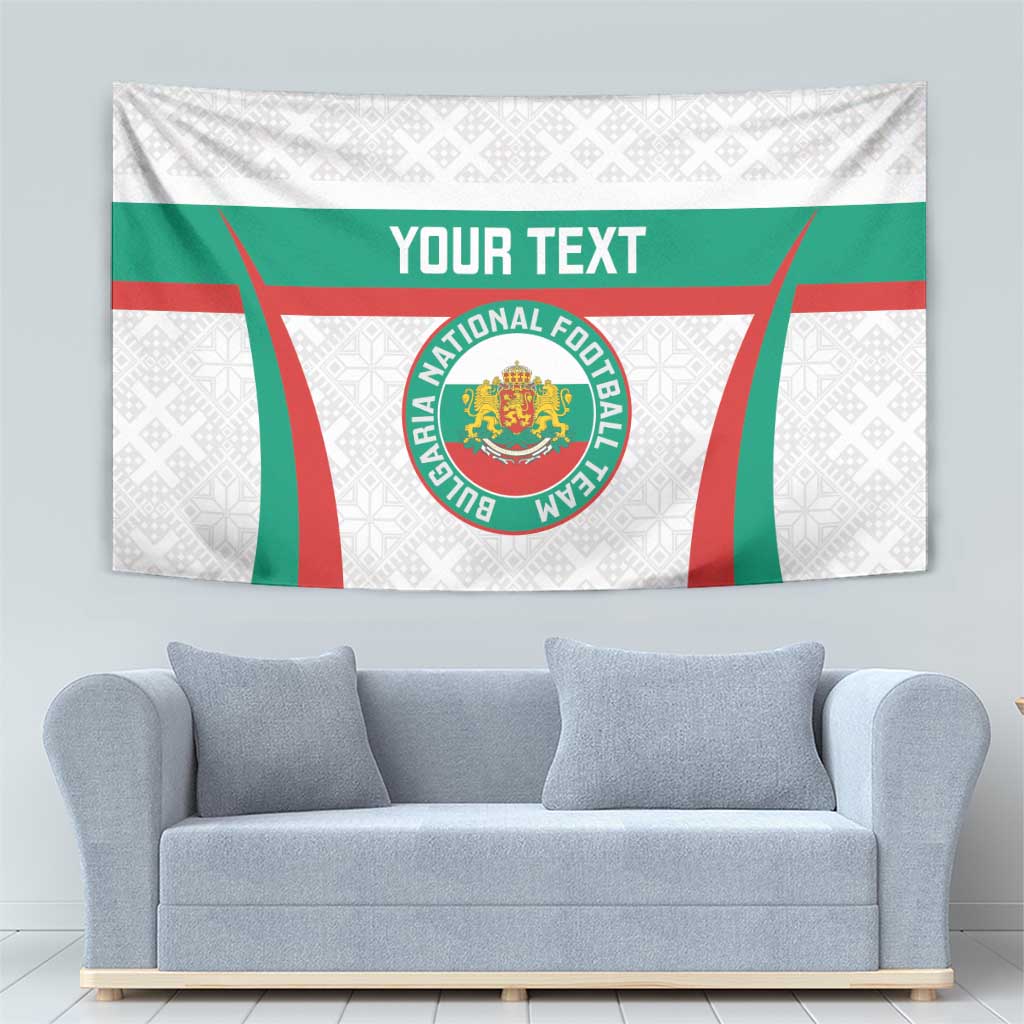Custom Bulgaria Football Tapestry Bulgarian Pattern Sporty Style