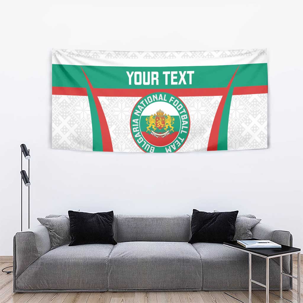 Custom Bulgaria Football Tapestry Bulgarian Pattern Sporty Style