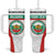 Custom Bulgaria Football Tumbler With Handle Bulgarian Pattern Sporty Style
