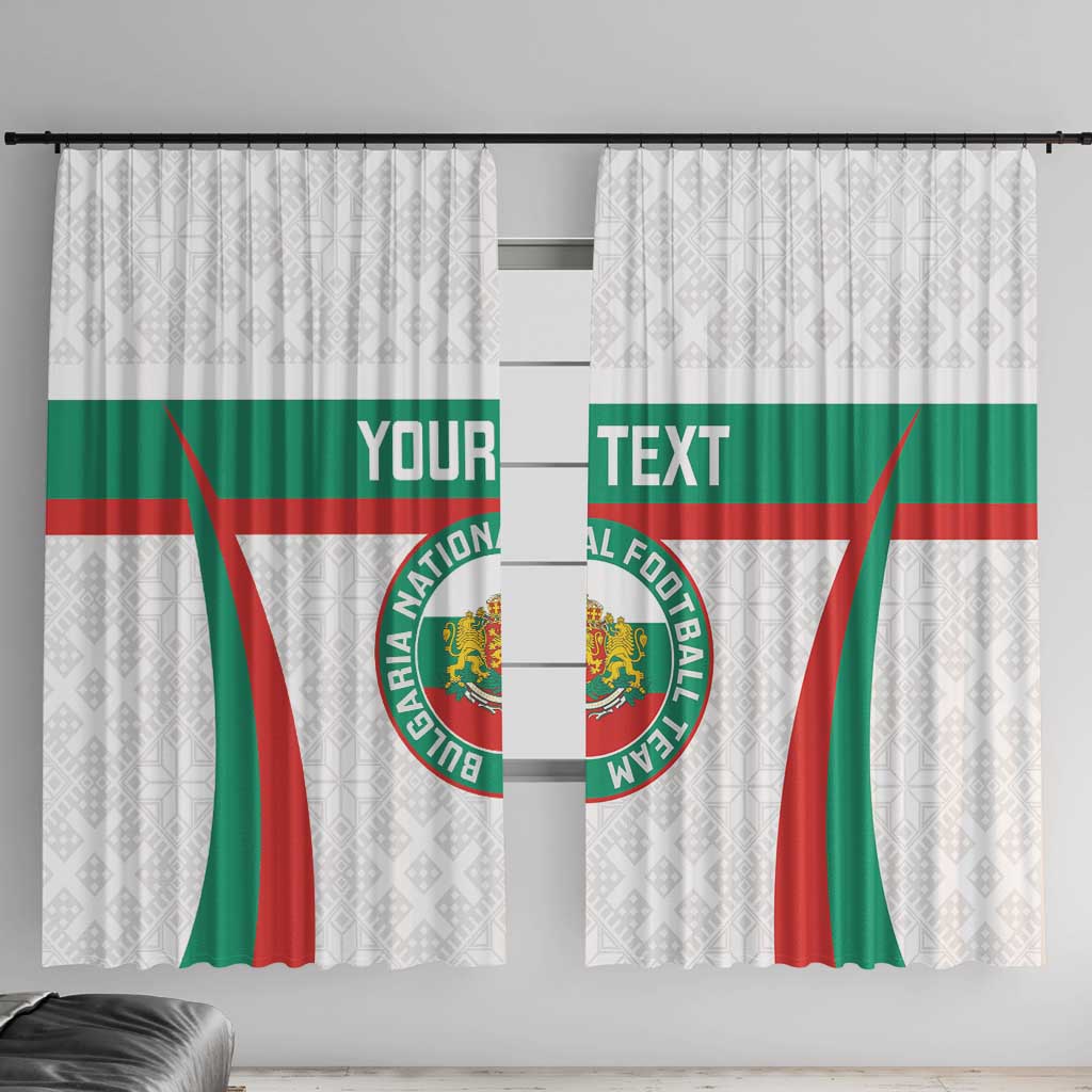 Custom Bulgaria Football Window Curtain Bulgarian Pattern Sporty Style