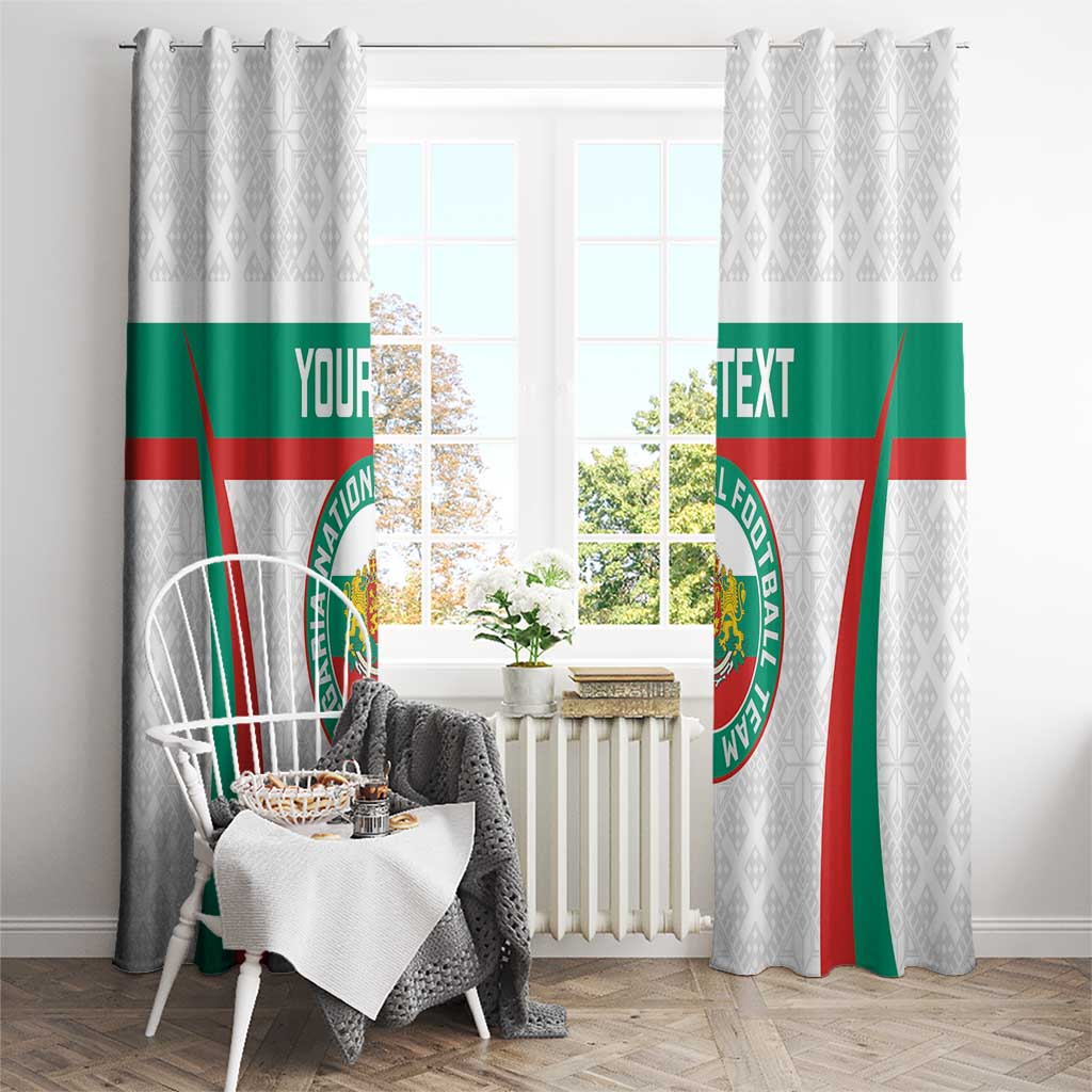 Custom Bulgaria Football Window Curtain Bulgarian Pattern Sporty Style