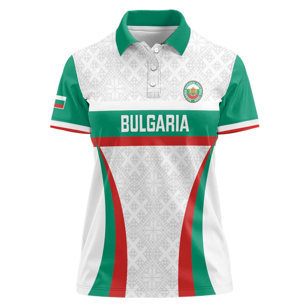 Custom Bulgaria Football Women Polo Shirt Bulgarian Pattern Sporty Style