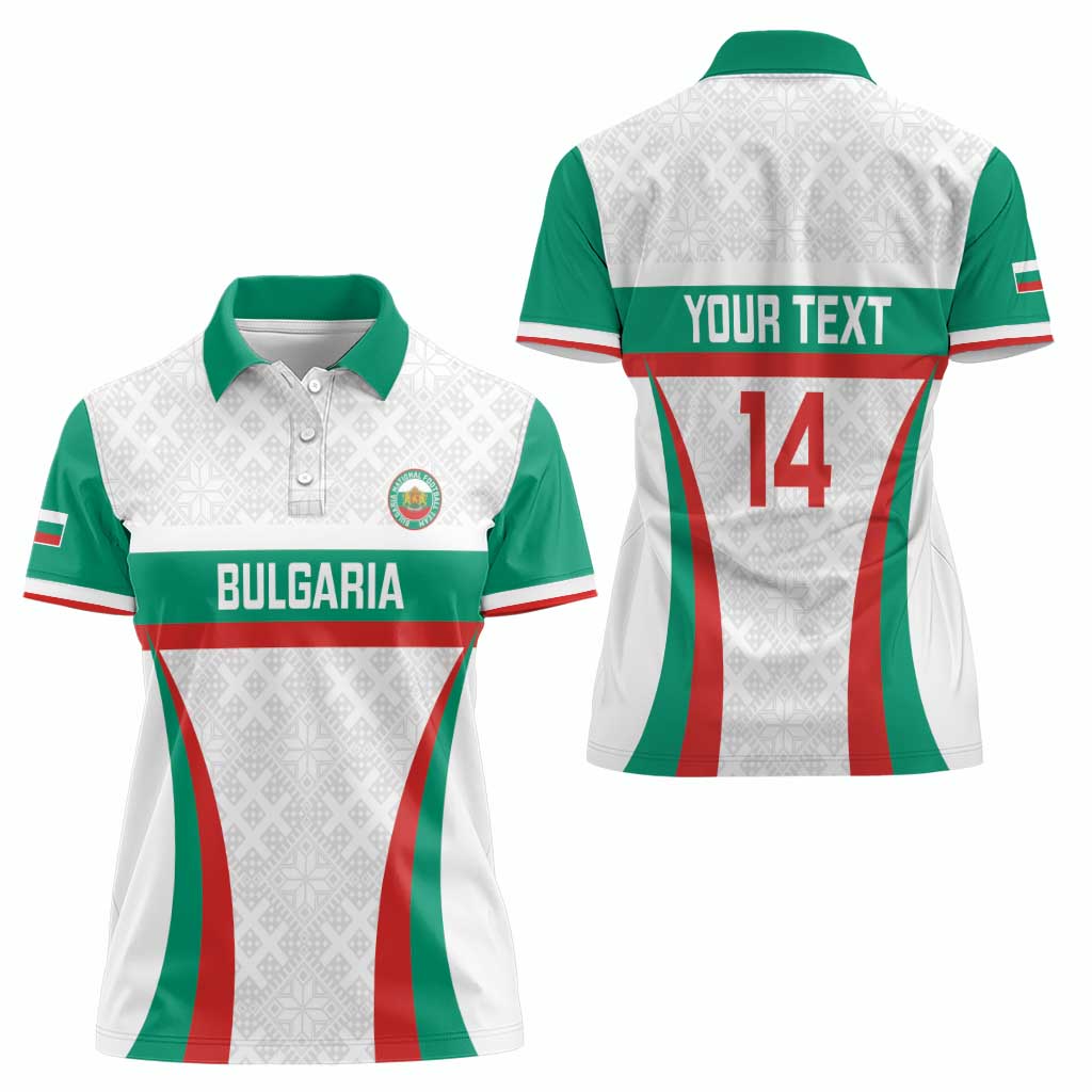 Custom Bulgaria Football Women Polo Shirt Bulgarian Pattern Sporty Style