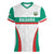 Custom Bulgaria Football Women V-Neck T-Shirt Bulgarian Pattern Sporty Style
