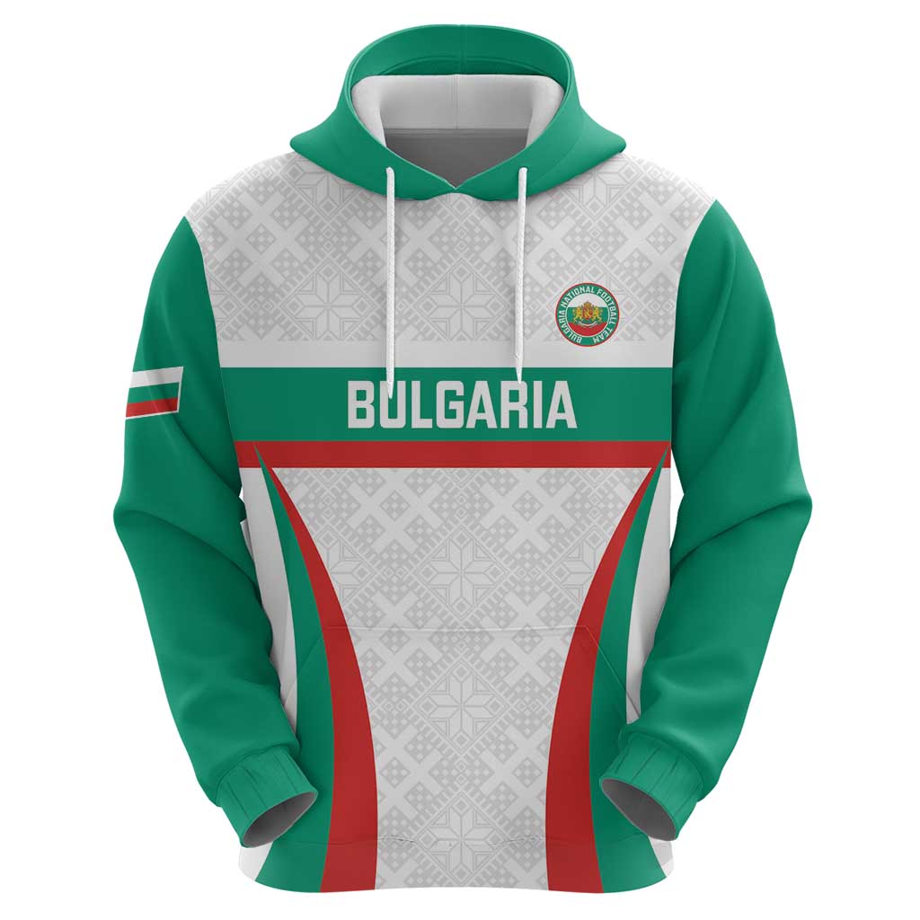 Custom Bulgaria Football Zip Hoodie Bulgarian Pattern Sporty Style