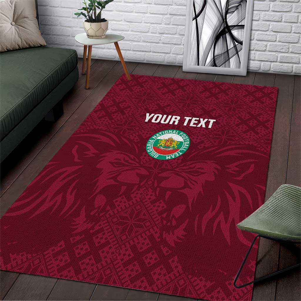 Custom Bulgaria Football Area Rug Go Lavovete Bulgarian Pattern