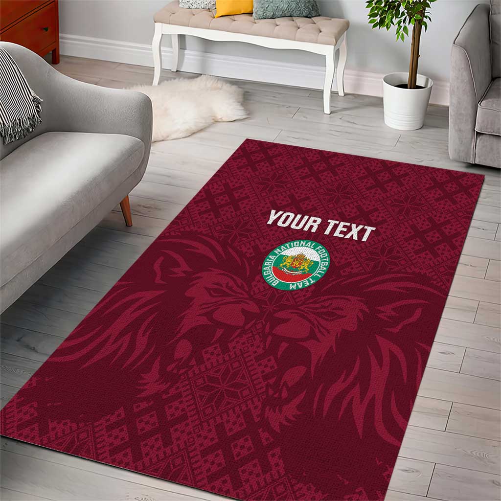 Custom Bulgaria Football Area Rug Go Lavovete Bulgarian Pattern