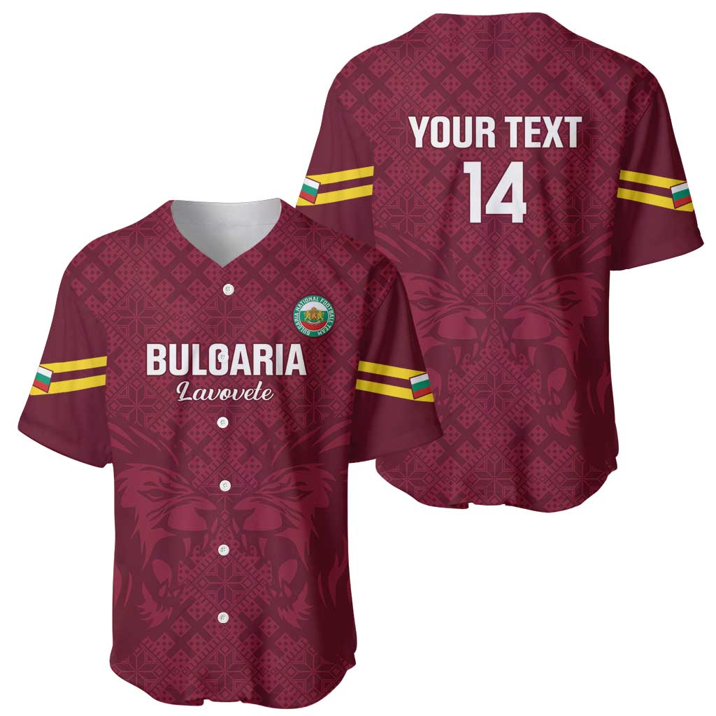 Custom Bulgaria Football Baseball Jersey Go Lavovete Bulgarian Pattern