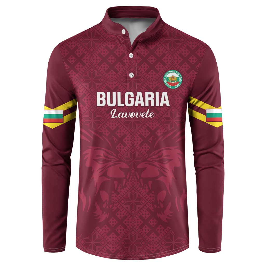 Custom Bulgaria Football Button Sweatshirt Go Lavovete Bulgarian Pattern