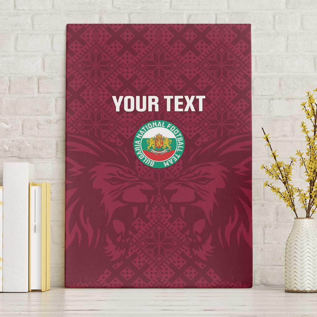 Custom Bulgaria Football Canvas Wall Art Go Lavovete Bulgarian Pattern