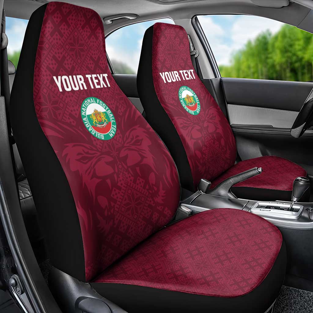 Custom Bulgaria Football Car Seat Cover Go Lavovete Bulgarian Pattern