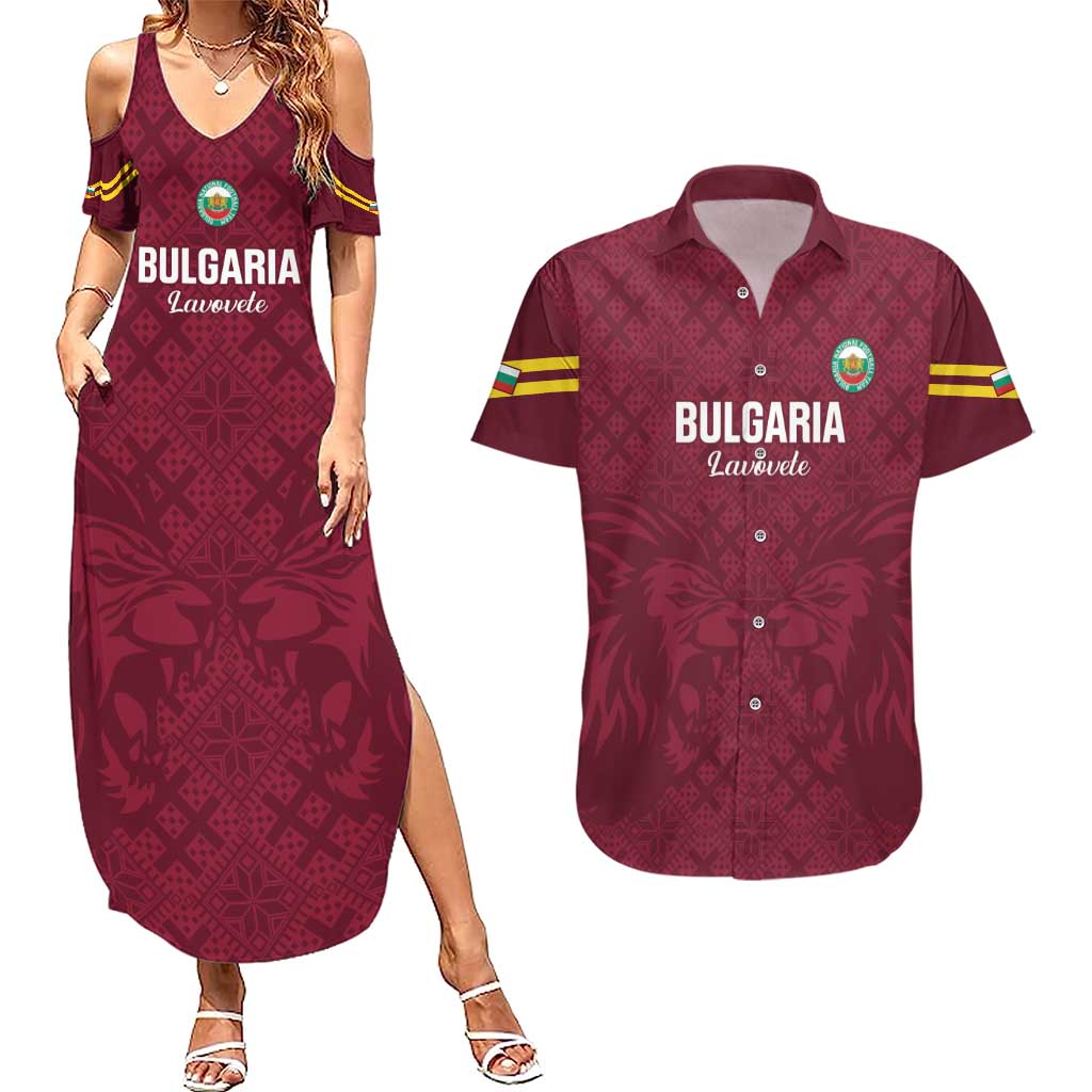 Custom Bulgaria Football Couples Matching Summer Maxi Dress and Hawaiian Shirt Go Lavovete Bulgarian Pattern