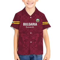 Custom Bulgaria Football Family Matching Off The Shoulder Long Sleeve Dress and Hawaiian Shirt Go Lavovete Bulgarian Pattern