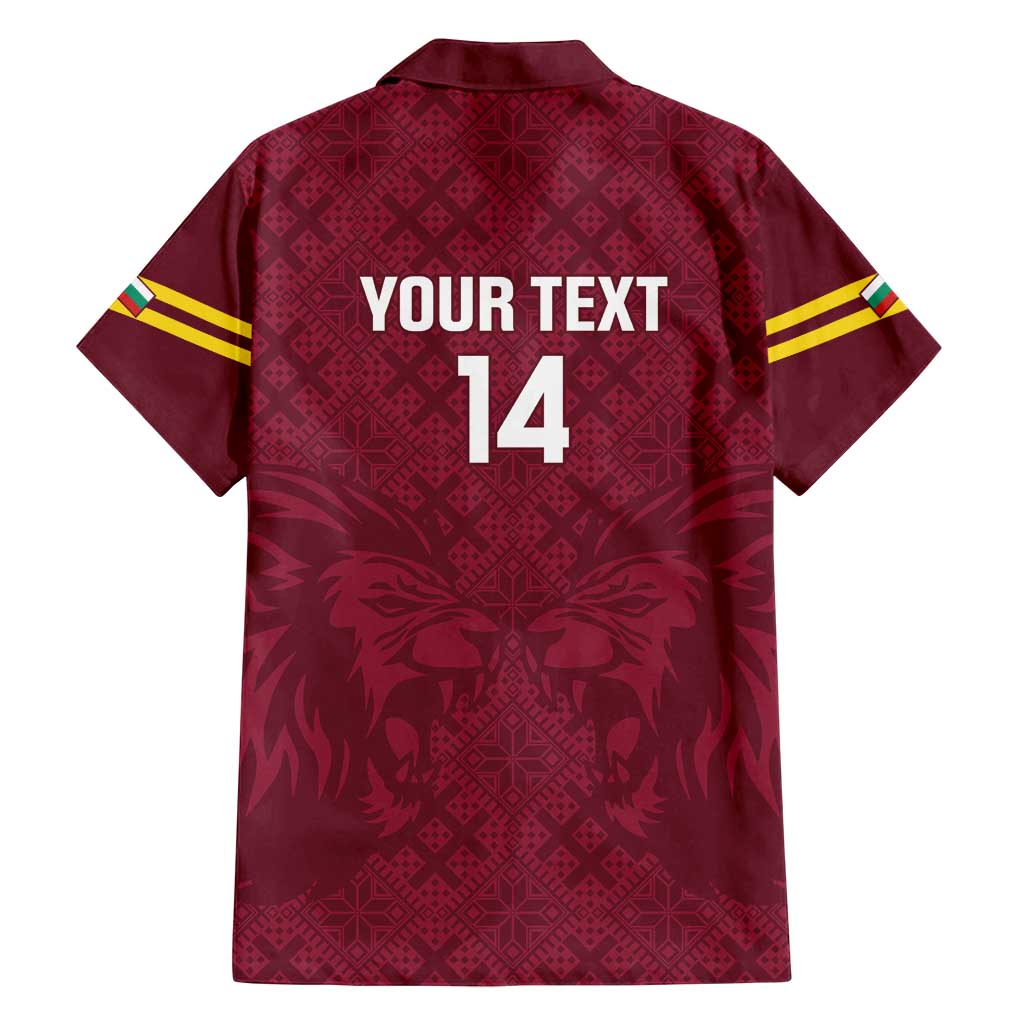 Custom Bulgaria Football Family Matching Off Shoulder Short Dress and Hawaiian Shirt Go Lavovete Bulgarian Pattern