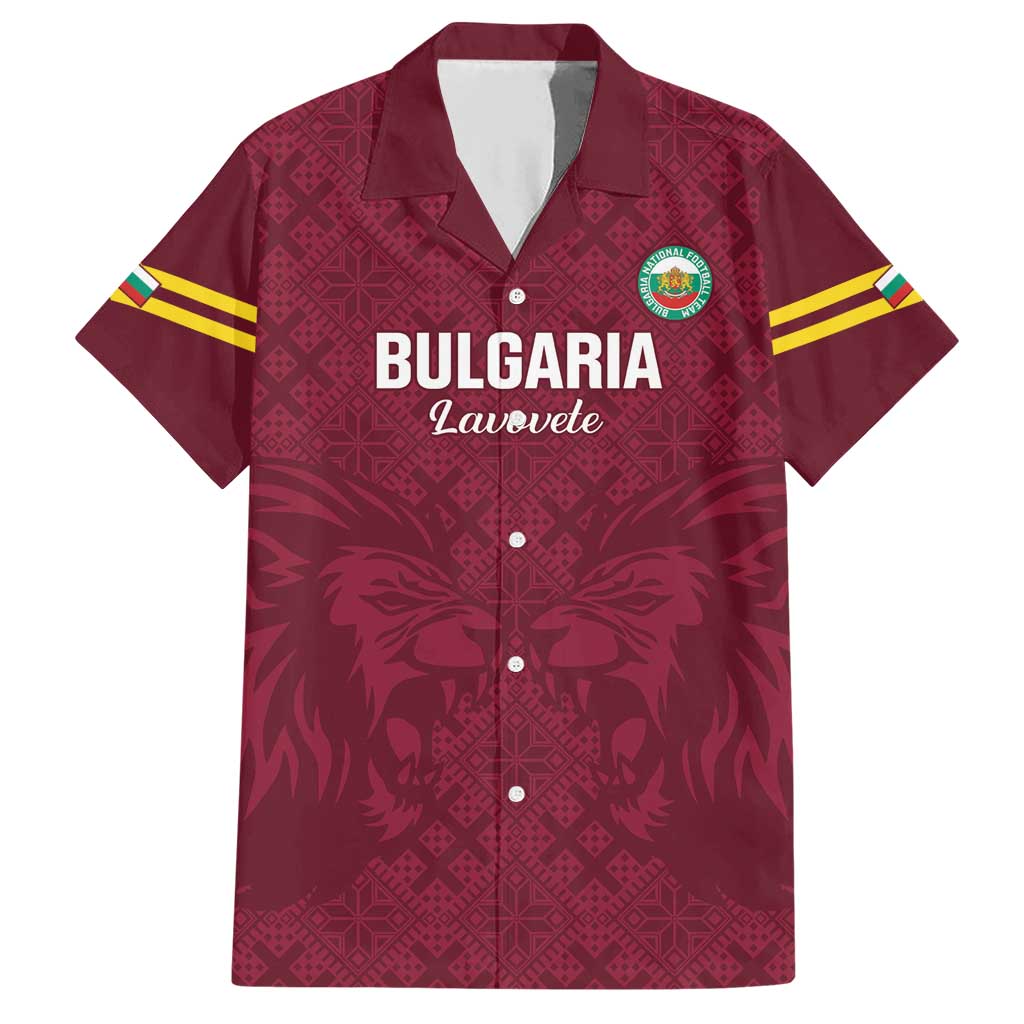 Custom Bulgaria Football Family Matching Short Sleeve Bodycon Dress and Hawaiian Shirt Go Lavovete Bulgarian Pattern