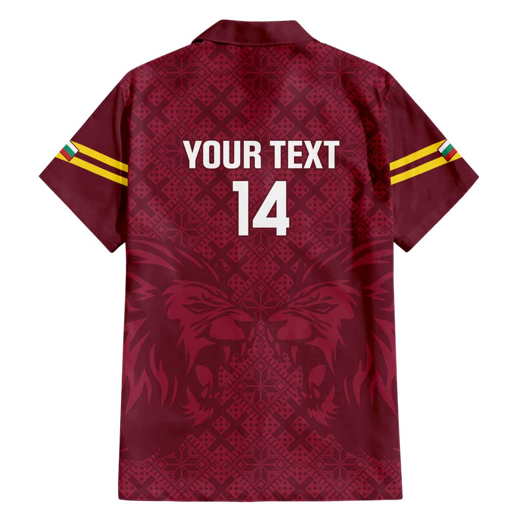 Custom Bulgaria Football Family Matching Short Sleeve Bodycon Dress and Hawaiian Shirt Go Lavovete Bulgarian Pattern
