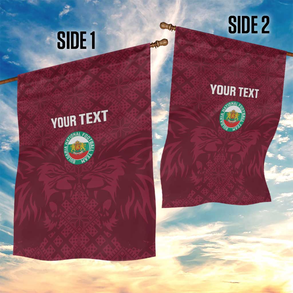 Custom Bulgaria Football Garden Flag Go Lavovete Bulgarian Pattern